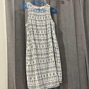 White and navy blue loft outlet dress